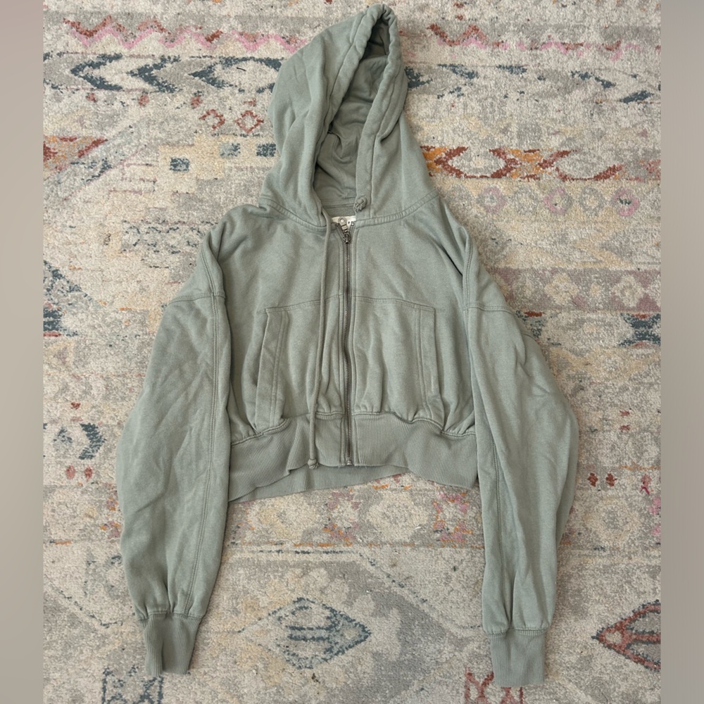 Aeropostale cropped zip up hoodie size small